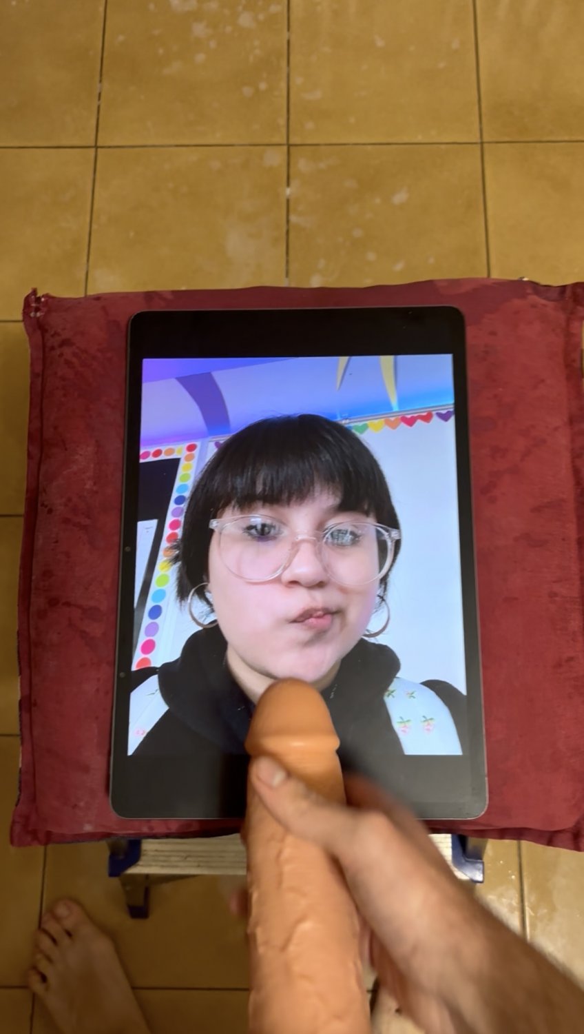 Sexy girl face cum tribute (fake cock) (request) #VGSGD6oi